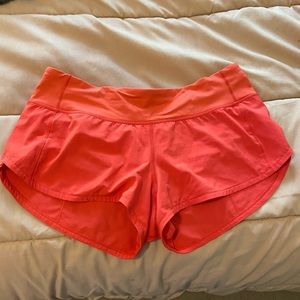 Lululemon 2.5 inch red shorts